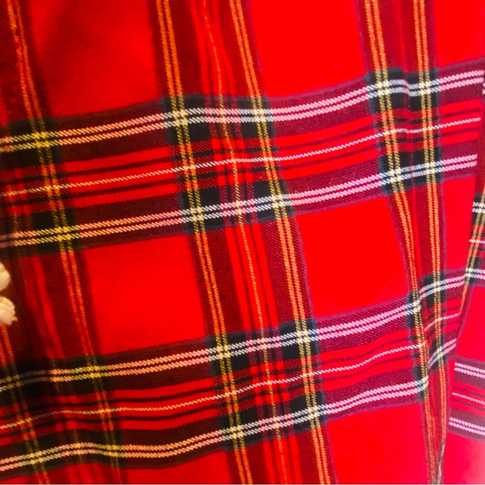 Like An Angel Red Plaid Punk Rock Joggers With Zipper Legs Womens Plus Size 1X - Picture 8 of 9